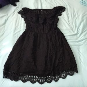 Black off the shoulder dress